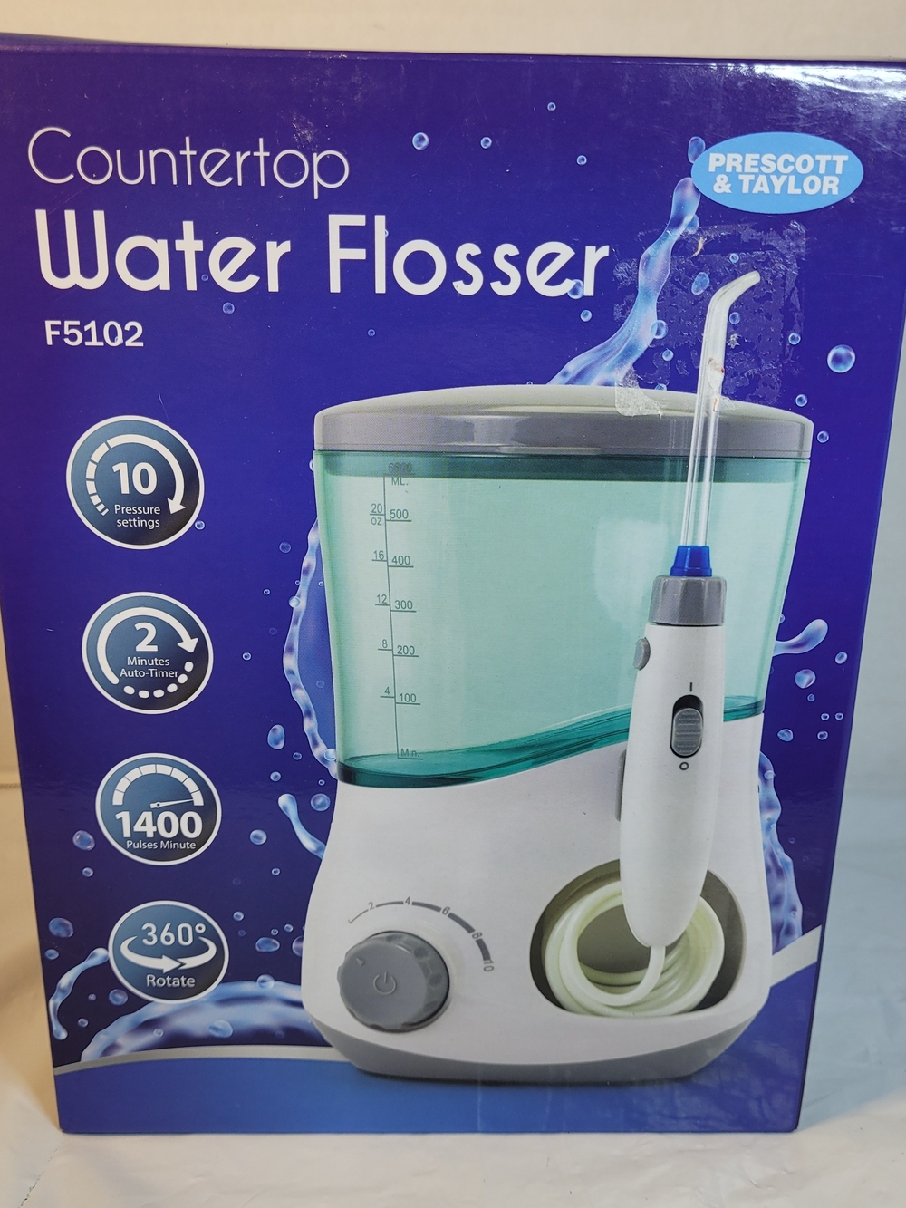 Water Flosser 600mL Countertop Oral Irrigator with 10 Pressure Levels (WW)